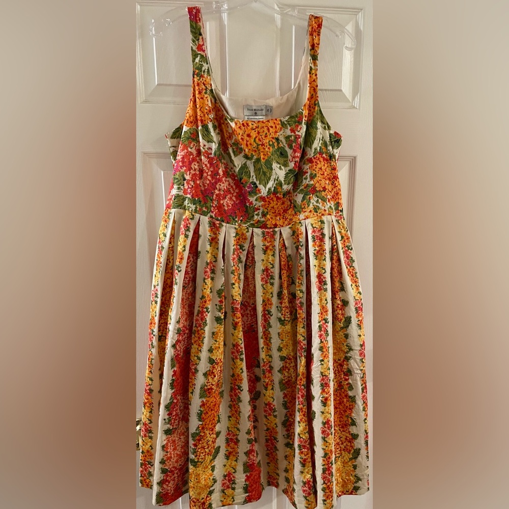 Isaac Mizrahi Vibrant Floral Dress - Orange, Green, Red